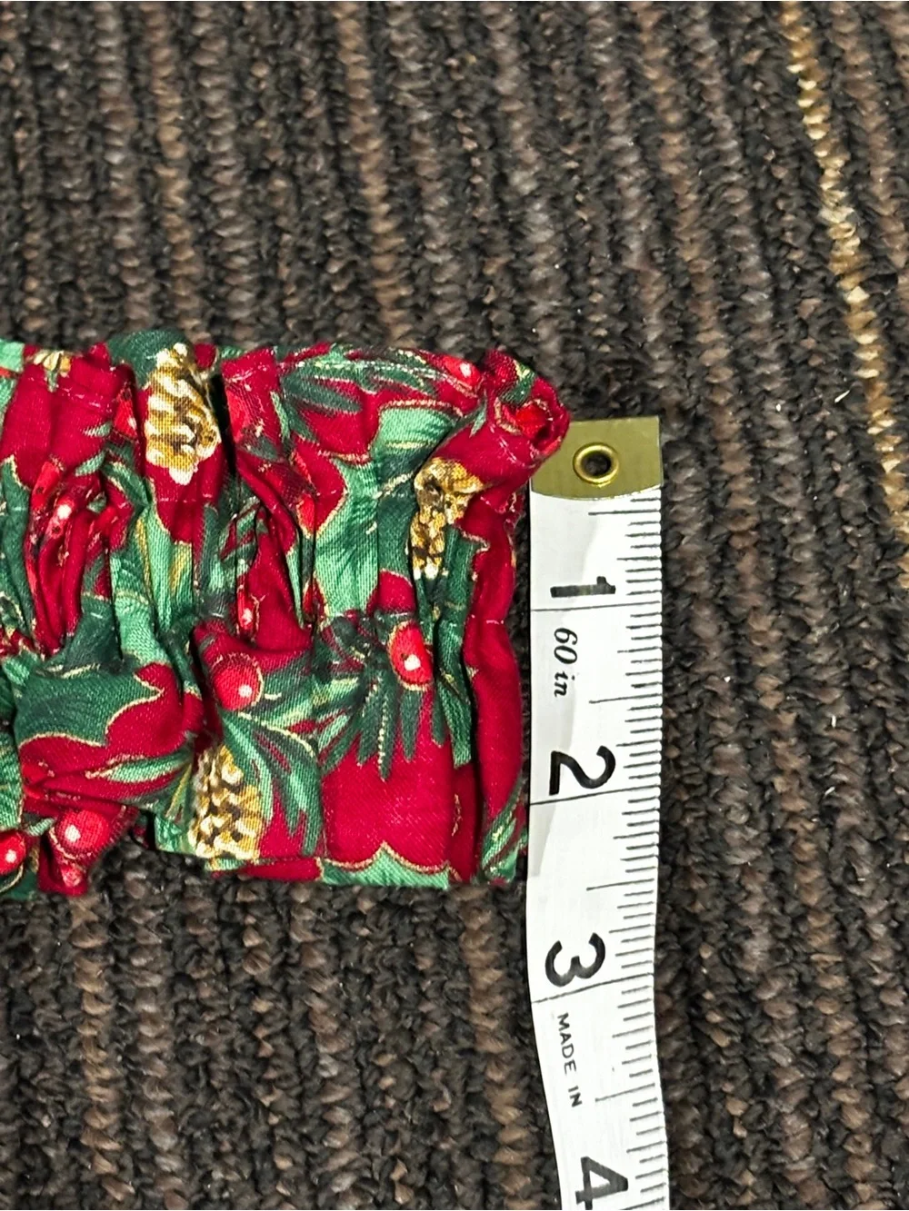 Longaberger Red and Green Holiday Fabric Basket Liner
